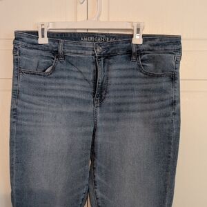 American Eagle Outfitters Women's Light Blue Skinny Jeans